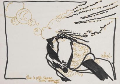 Regis LOISEL (1951)
Young girl with bubbles.
Felt...