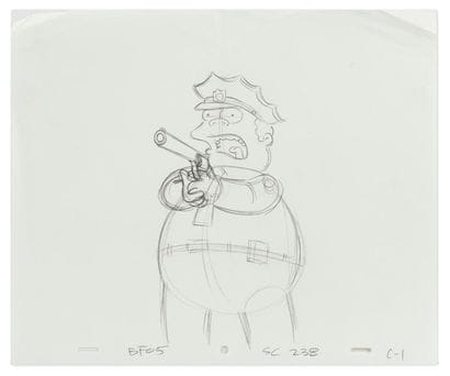 Studio Matt Groening
Clancy Wiggum. The Simpsons.
Pencil...