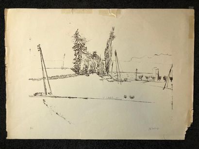 Francis Tailleux (1913-1981)
Chardon rouge.
Lithographie...