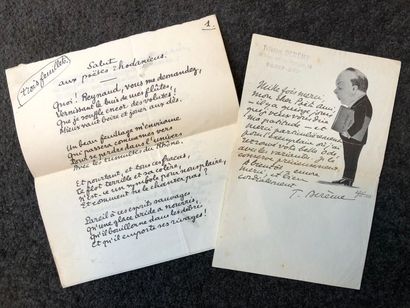 DEREME, Tristan
Salut aux poètes rhodaniens.
Manuscrit...