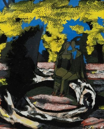 Matei ROSIANU (1897-1969)
The couple.
Gouache...