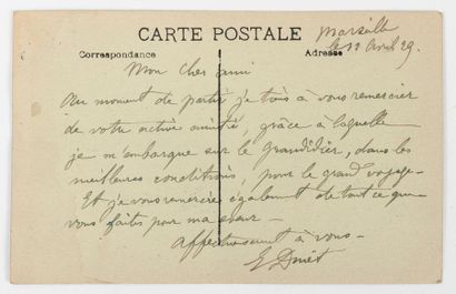DINET, Etienne
Paquebot l'Explorateur Grandidier.
Carte...