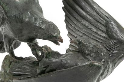 Louis RICHE (1877-1949)
Combat d'aigles.
Epreuve...