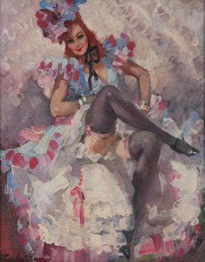 Charley GARRY (1891-1973)
French cancan dancer.
Oil...