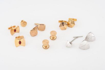 Lot de 5 paires de boutons de manchette en...