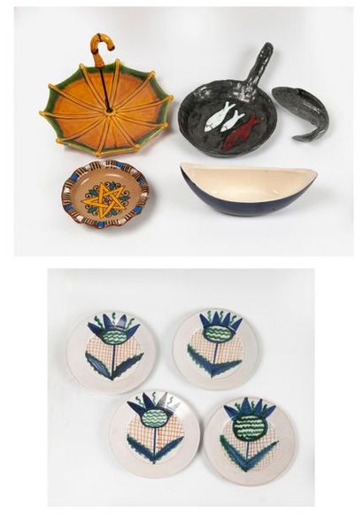 VALLAURIS Poterie du Grand Chêne
Quatre assiettes...