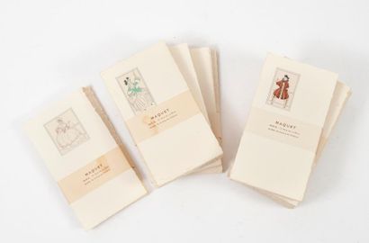 MAQUET, Paris.
Lot de menus vierges:
- 47...