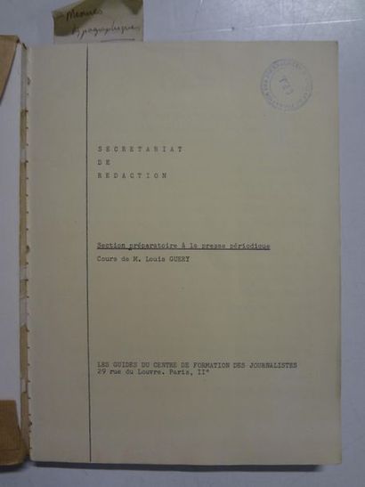 Secrétariat de Rédaction, Section préparatoire...