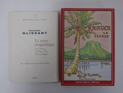 Lot of two books including: 
- GLISSANT Edouard...