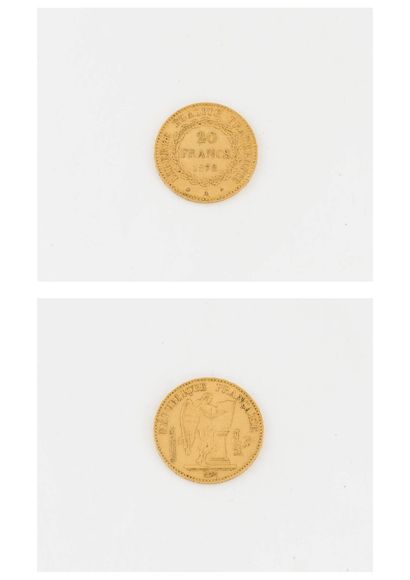 France
20 gold franc coin, Genie, 1878 Paris.

Net...