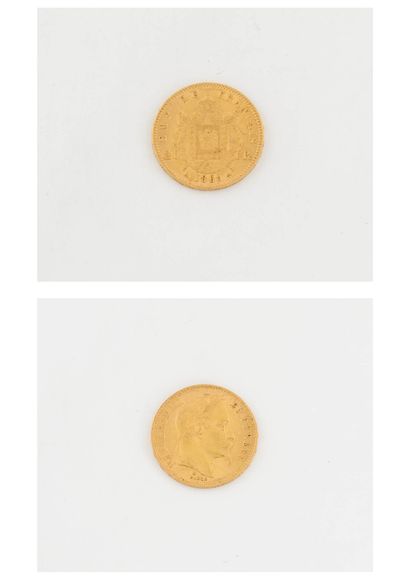 France
Coin of 20 gold francs, Napoleon III,...