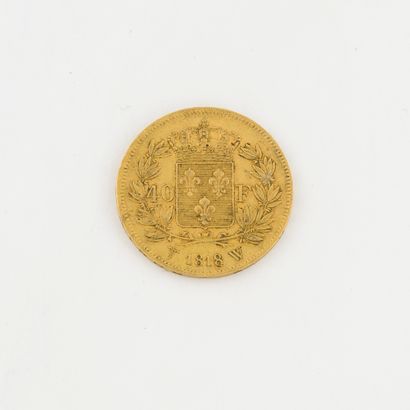 France
40 gold francs coin, Louis XVIII,...