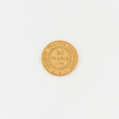 France
20 gold franc coin, Genie, 1878 Paris.

Net...