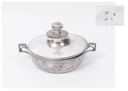 Légumier circulaire couvert, à fond plat,...