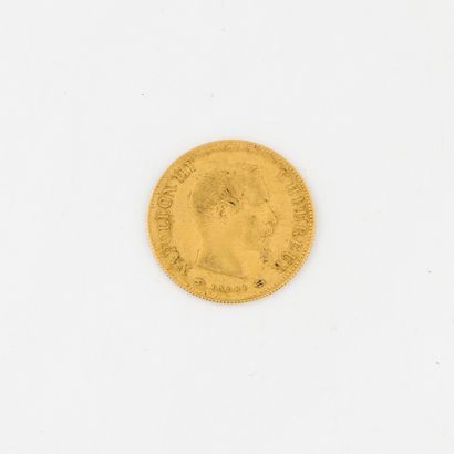 10 gold francs coin, Napoleon III bareheaded,...
