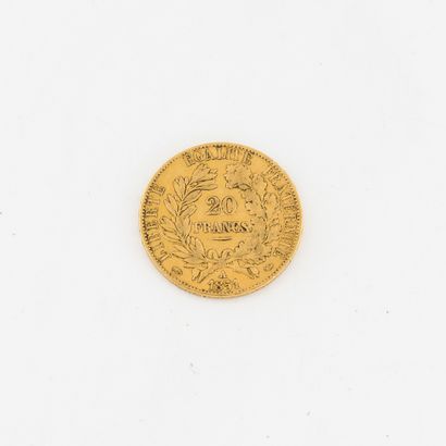 France
20 gold franc coin, IIème république,...