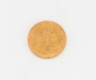 MEXIQUE
50 gold pesos coin, Centenario. 

Net...