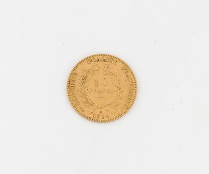 France
Gold 10 franc coin, IIIrd Republic,...
