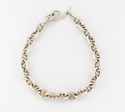 Silver necklace (min.800) with marine mesh....