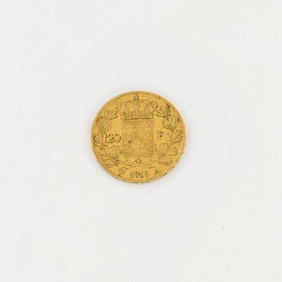 France
20 gold franc coin, Louis XVIII, 1819,...