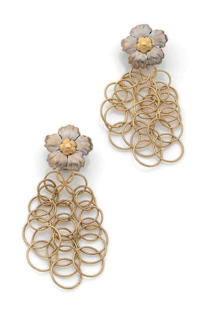 BUCCELLATI
Paire de clips d'oreilles en ors...
