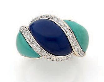 Élégante bague jonc tressée en or jaune (750)...