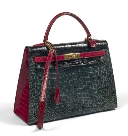HERMES Paris
*Sac Kelly 32 cm sellier en...