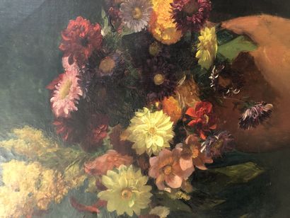 Prosper MARILHAT (1811-1847)
Bouquet of dahlias,...