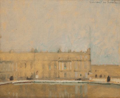 Lucien GUIRAND de SCEVOLA (1871-1950)
Versailles.
Oil...