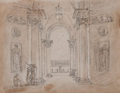 Hubert ROBERT (Paris 1733-Id.1808)
Personnages...