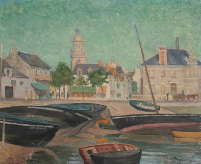 Émile Alfred DEZAUNAY (1854-1938)
Le port...