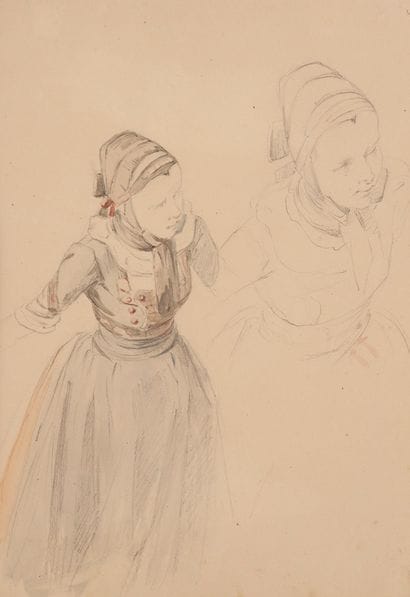 Paul August PLUM (1815-1876)
Study of a young...