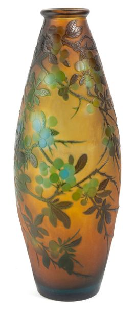 ÉTABLISSEMENTS GALLÉ
Spindle vase with flat...