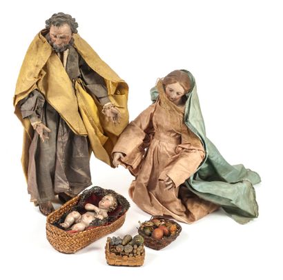 NAPLES, XIXème siècle
Trois sujets de crèche.
La...