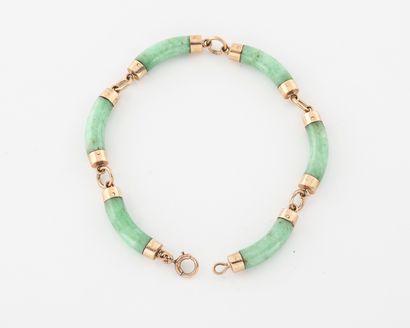 CHINE, XXème siècle
Bracelet en or jaune...