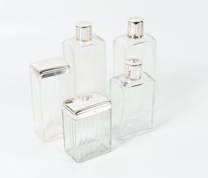 Partie de garniture de toilette, chiffrée...