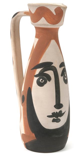 Pablo PICASSO (1881-1973) & MADOURA
Visage,...