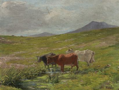 M. WEBER, XIXème-XXème siècles
- Vaches près...