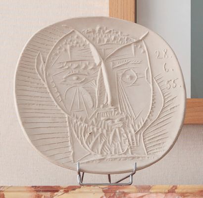 Pablo PICASSO (1881-1973) & MADOURA
Visage...