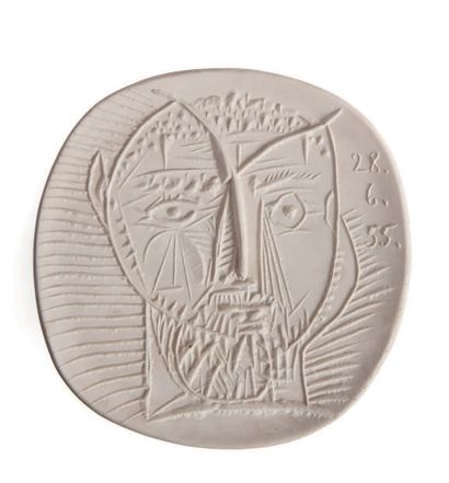 Pablo PICASSO (1881-1973) & MADOURA
Visage...