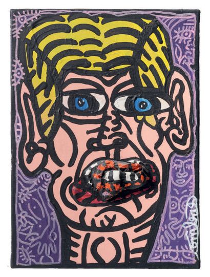 Robert COMBAS (1957)
Tête, circa 1995.
Acrylique...