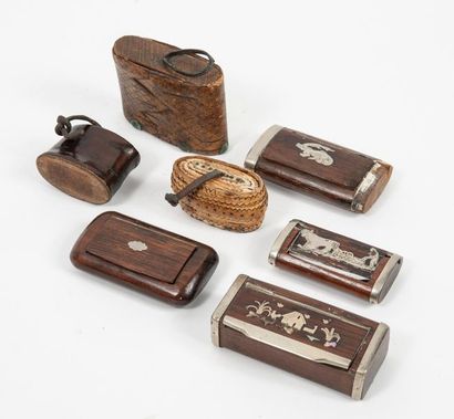 XXème SIECLE
Set of 7 snuffboxes:
- 4 in...