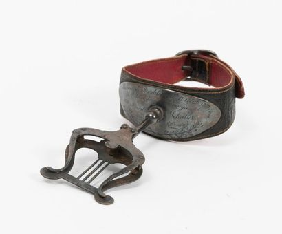 Second Empire
Black leather cuff with red...