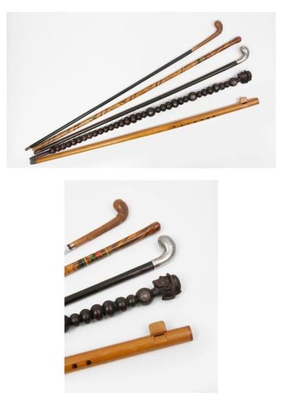 Lot of 5 sticks:
- a flute-forming flute...