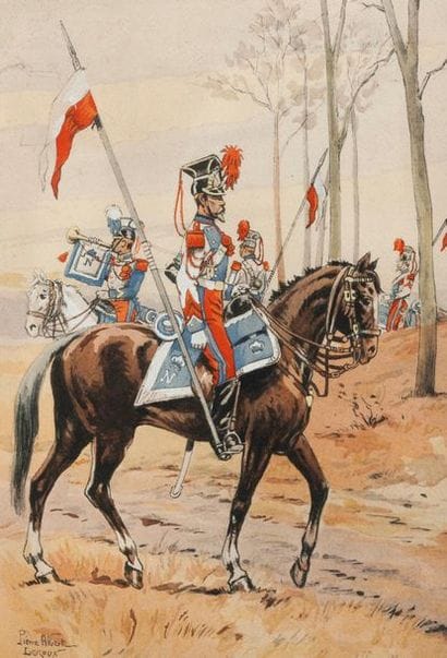 Pierre Albert LEROUX (1890-1959)
Lancers...