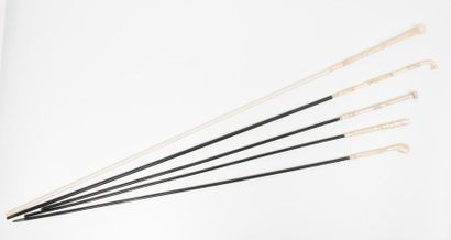 Lot of 5 women's canes, first third of the...