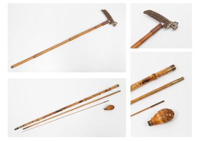 Lot of 7 animal pommel canes:
- one with...