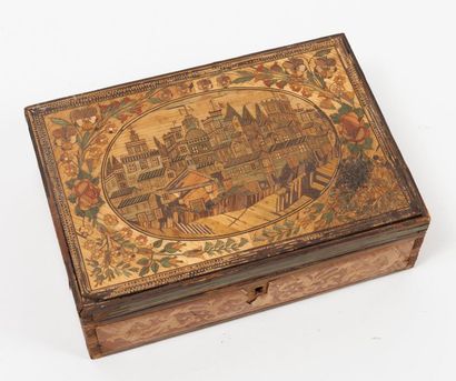 XIXème siècle
Rectangular wooden box with...