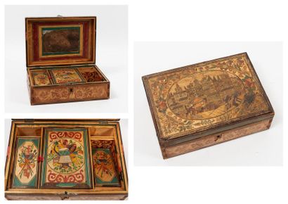 XIXème siècle
Rectangular wooden box with...