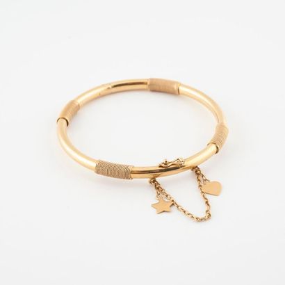 Bracelet in yellow gold (750) hollow with...